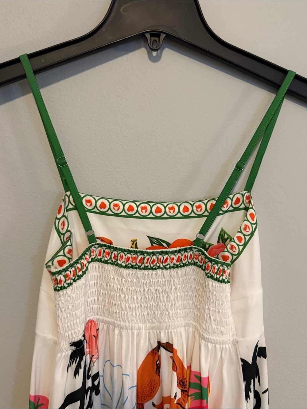 Alemais White Tropical Graphic Maxi Dress with Green Straps - Picture 5 of 5